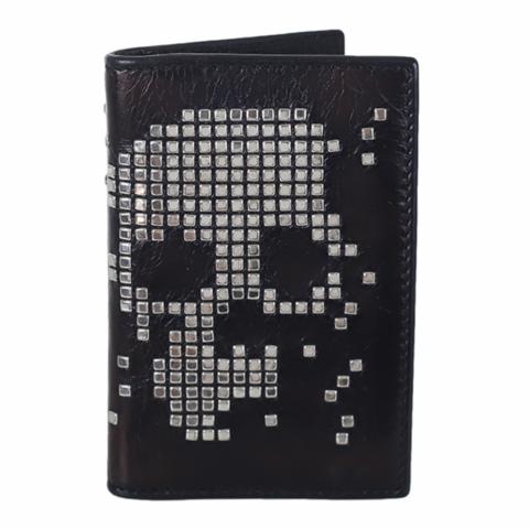 Sell Alexander McQueen Skull Studded Card Holder Black HuntStreet